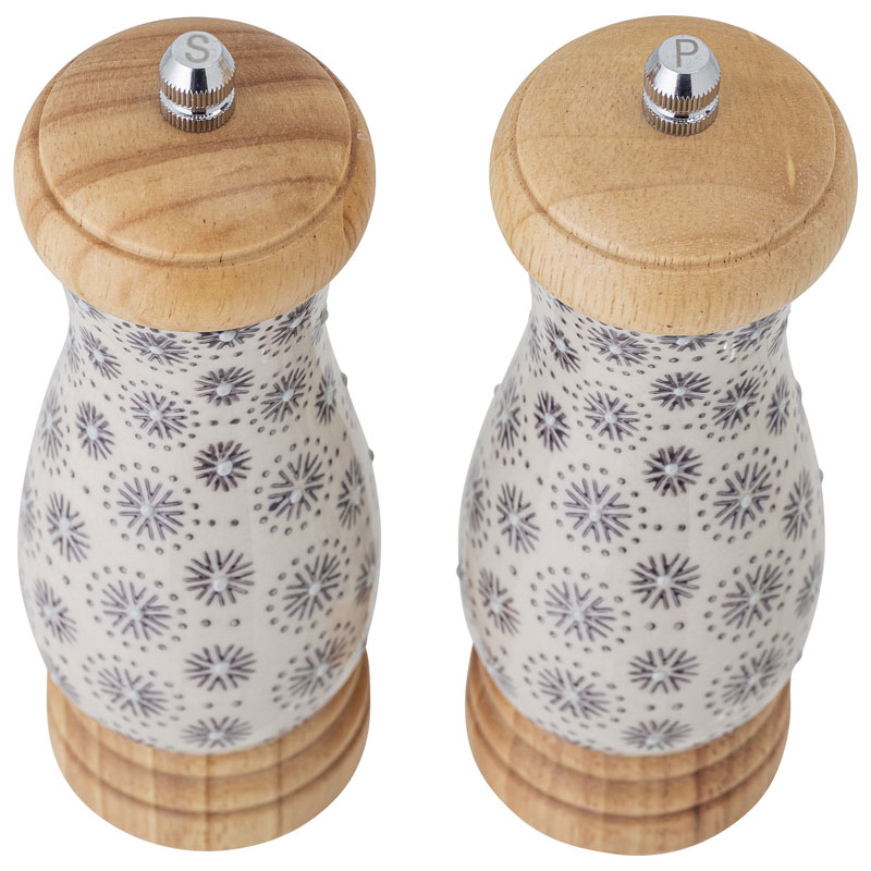 Elsa Salt- och Pepparkvarn Vit/Trä